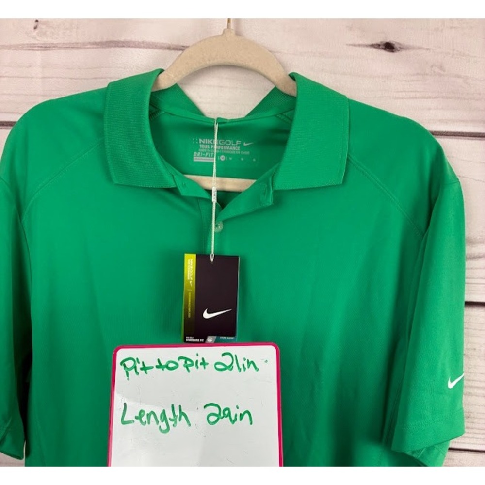 Nike Golf Mens Tour Performance Dri-FIT Polo Shirt Green 509167-386 Medium NWT - Picture 9 of 9